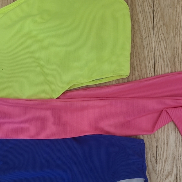 One-Shoulder Neon Swimsuit - Picture 2 of 4